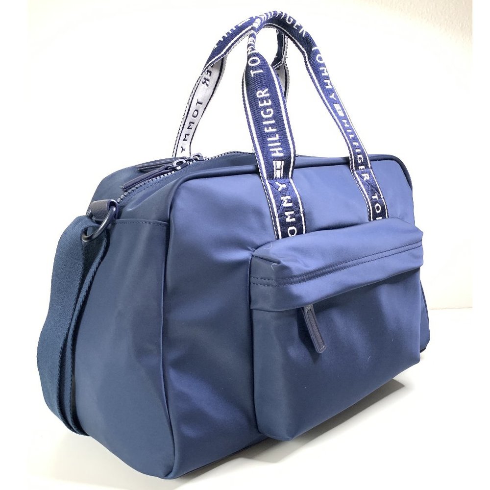 Tommy Hilfiger Weekender Bag Blue Nylon w/ Strap